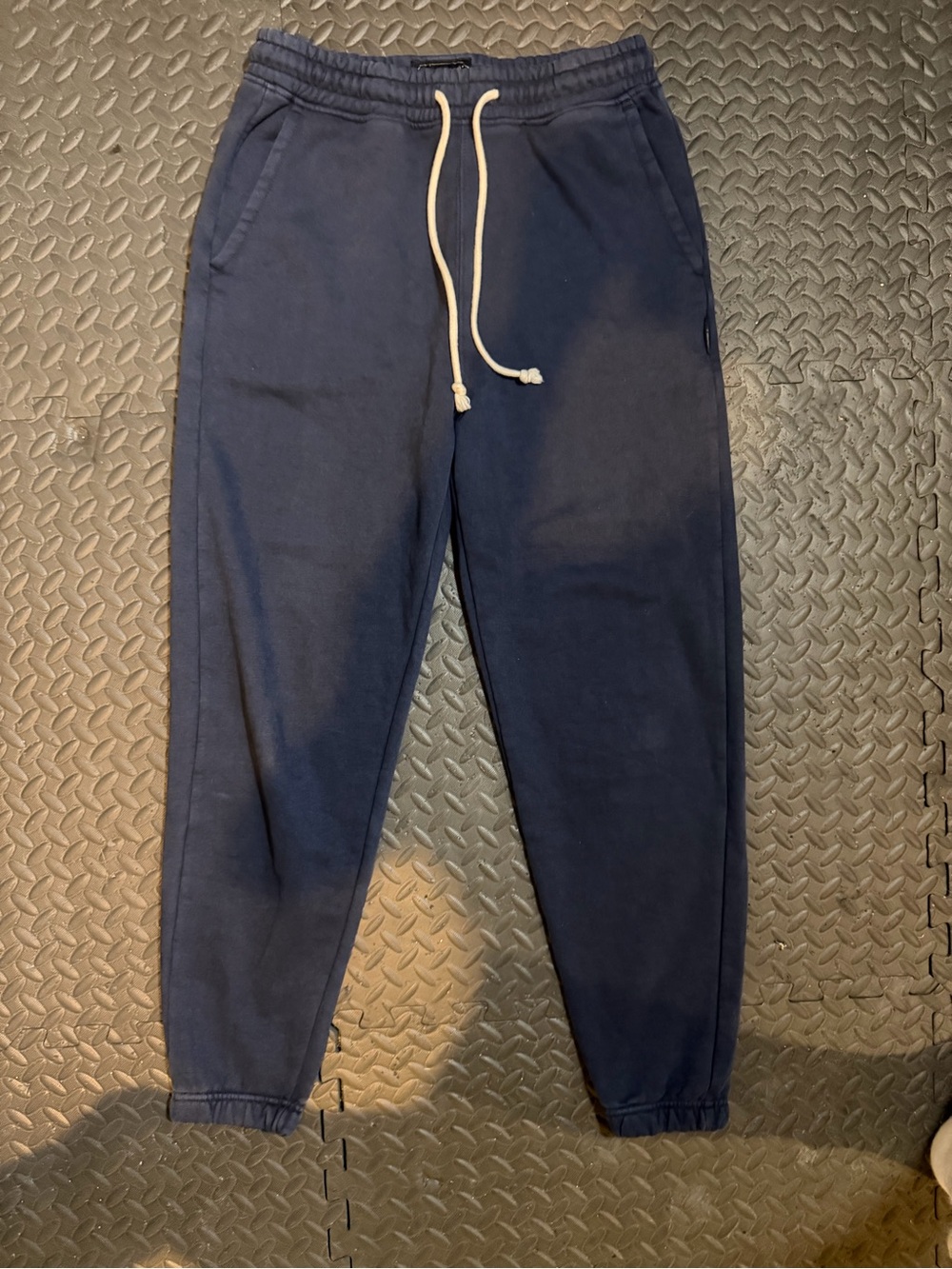Vintage Men's Navy Drawstring Jogger Pants